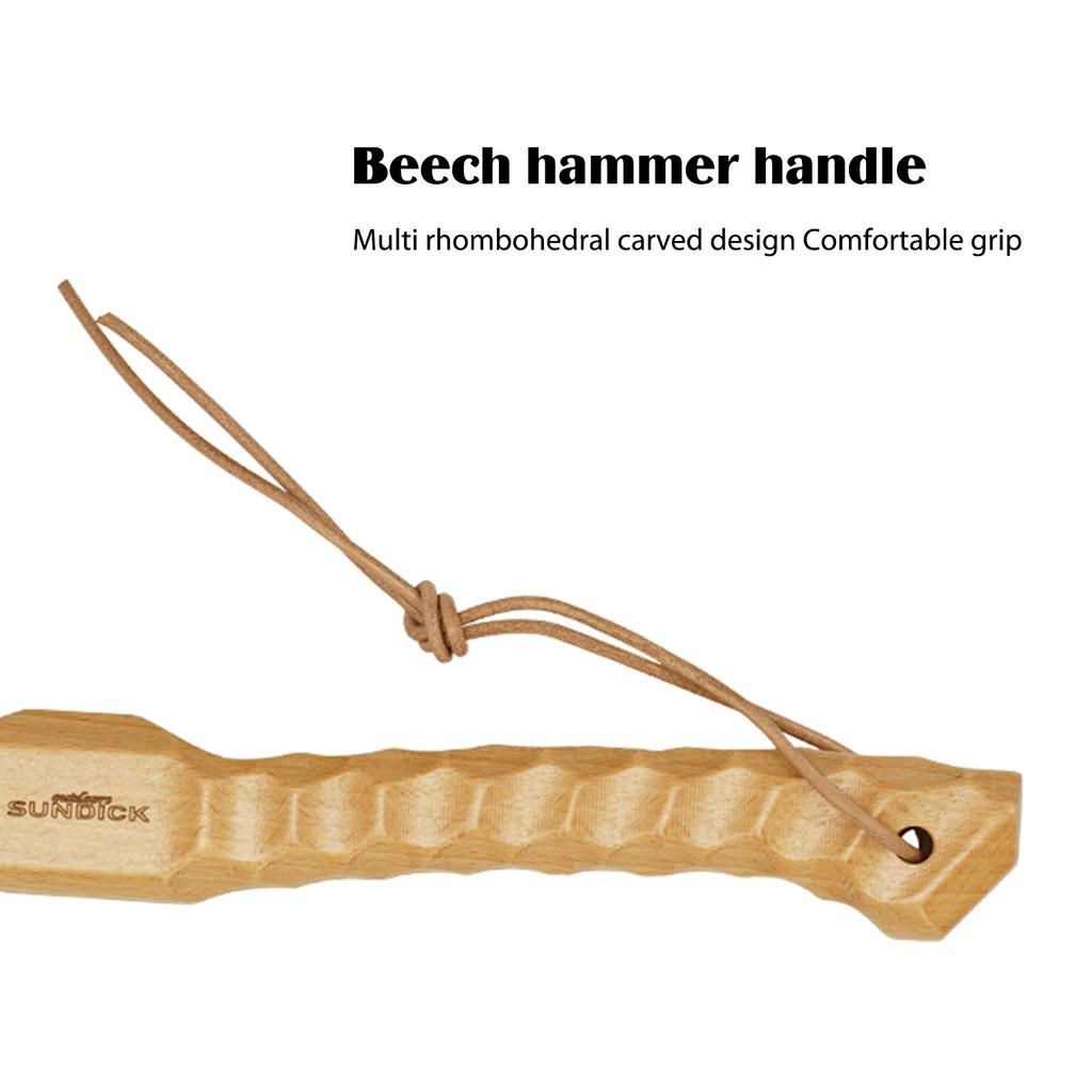Camping Hammer Multifunctional Tent Peg Stake Puller Beech Handle Steel/Copper Head Outdoor Tools Camping Hiking Gadgets