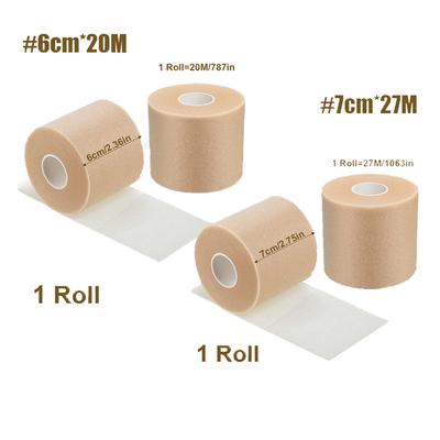 1 Roll Sports Tape White Patch Bandage Self Wrap Bandages Elastic Tape Flexible Stretch Bandages For Sports Knee,Wrist Sprain
