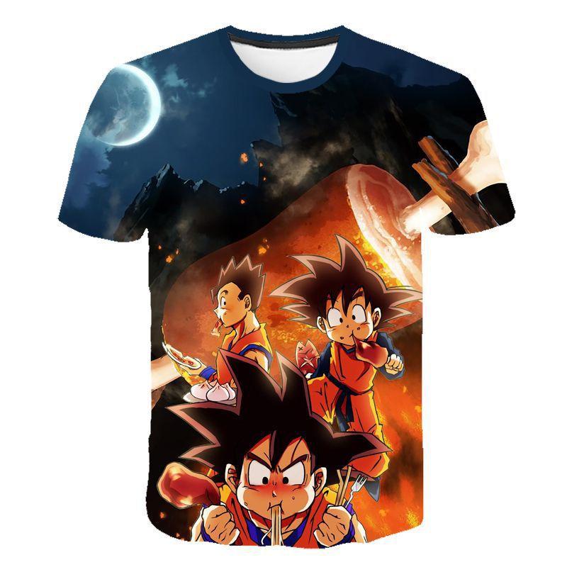 2026 Sommer Dragon Ball Retro Fitness T-shirt Herre Oversized 3D Printet Kortærmet Familie Unisex Børns Sports T-shirt
