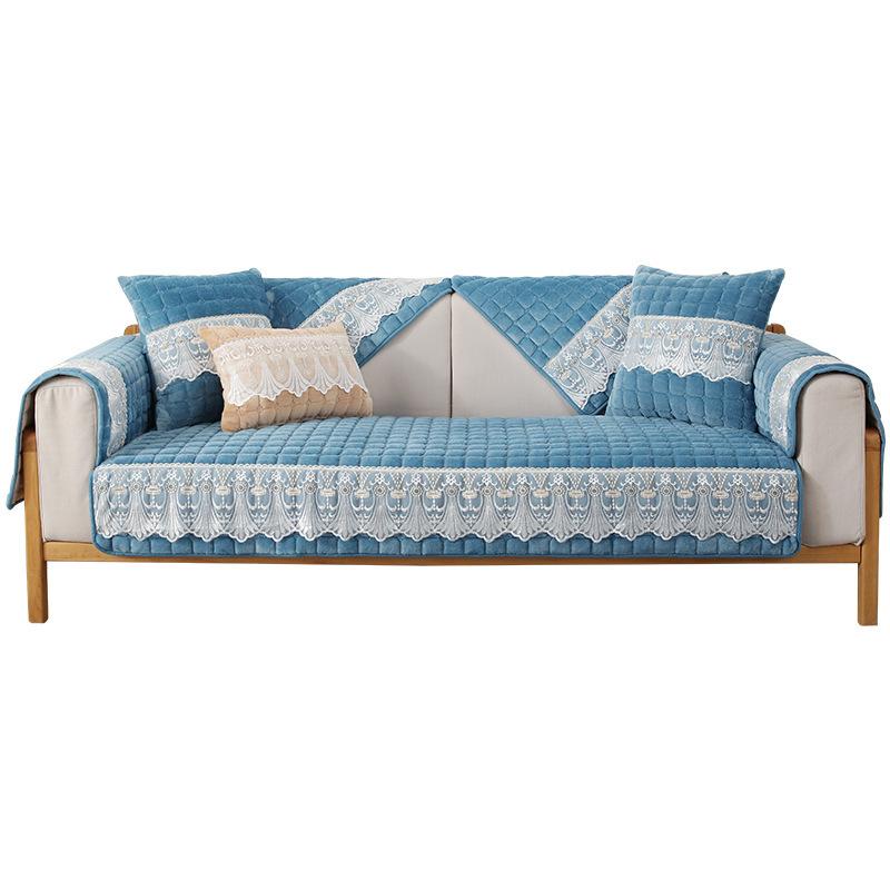 Falai Velvet Sofa Cushion Winter Thickened Non-slip Sofa Cover All-inclusive Cushion Cover Simple Modern Backrest Cover Winter