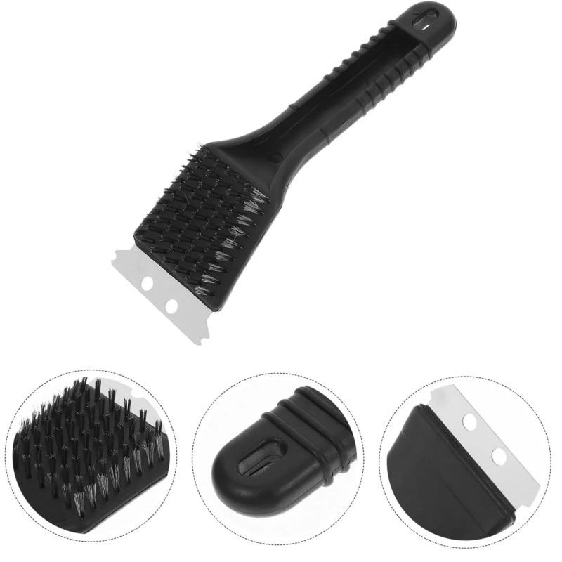 2 In 1 Steel Wire Bbq Barbecue Grill Oven Cleaner Cleaning Brush Metal Scrapers Bird Cage Scraper Brush Kitchen Accessories
