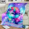 1PC Custom Name Dinosaur Fantasy Art Flannel Blankets Patterns Throw Blanket All-Season Soft Gift for Couch, Bed, Camping Gifts