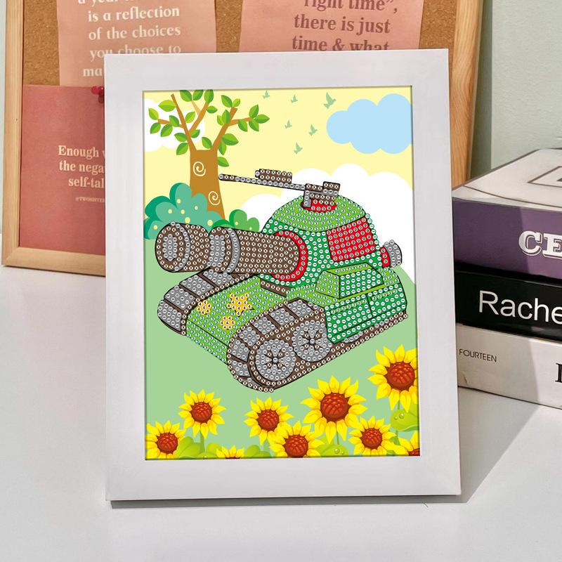 New Cartoon Diamond Painting 5D Diamond Handmade Diy Handmade Full Diamond With Frame Decorative Diamond Painting Wooden Photo Frame