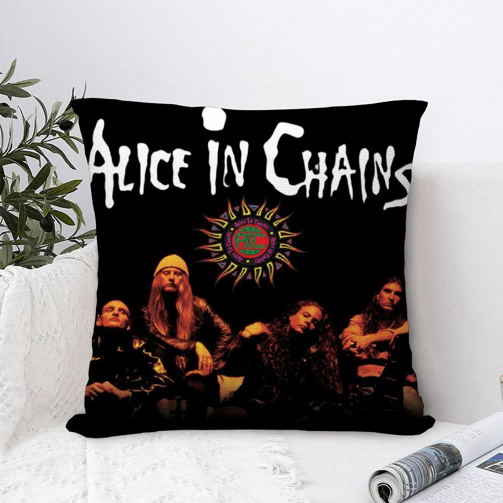 Musik A-Alice In C-Chains Kissenbezug Plüschstoff Weicher Kissenbezug Beidseitiger Druck Sofakissenbezug Zierkissenbezug