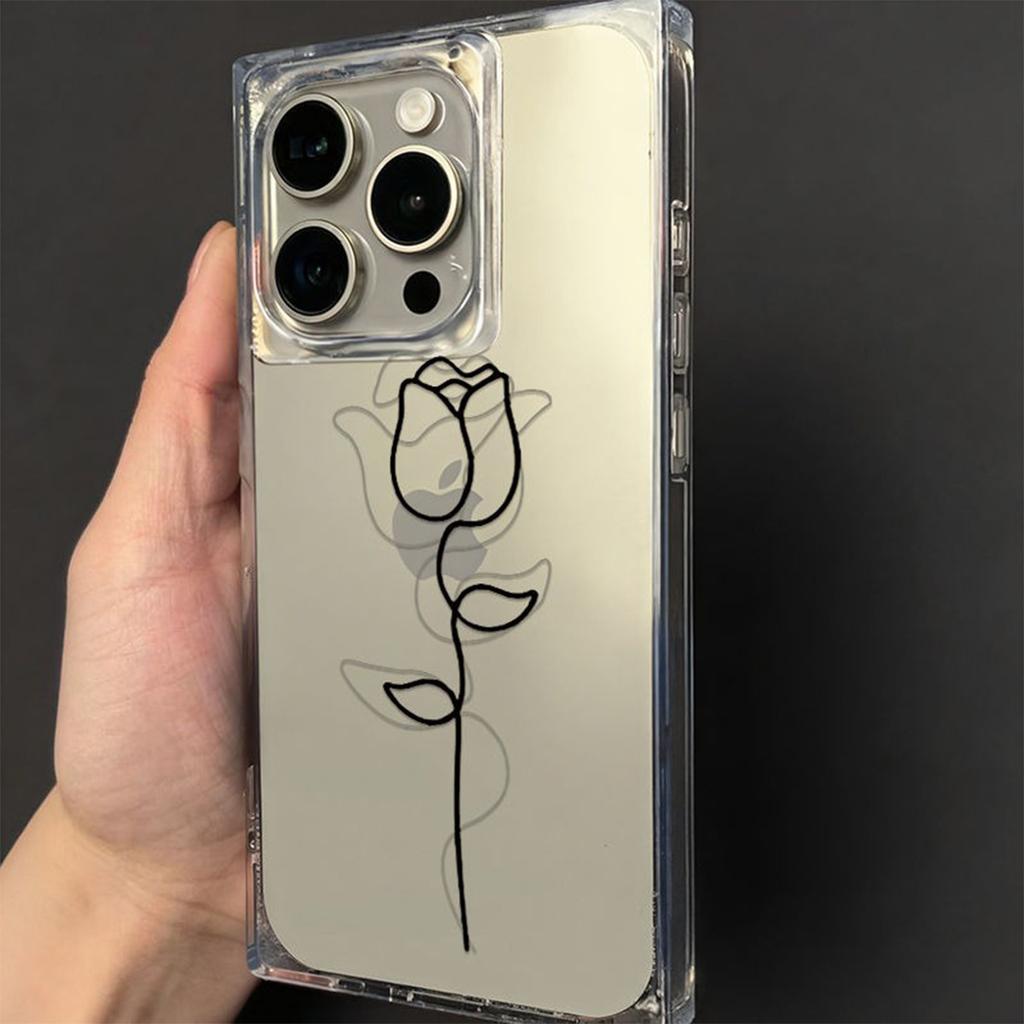 Ice Crystal Cube Simple 15pm Mobile Phone Protective Cover Anti-fall Mobile Phone Case for Apple Four-corner Air Cushion Mobile Phone Protective Case
