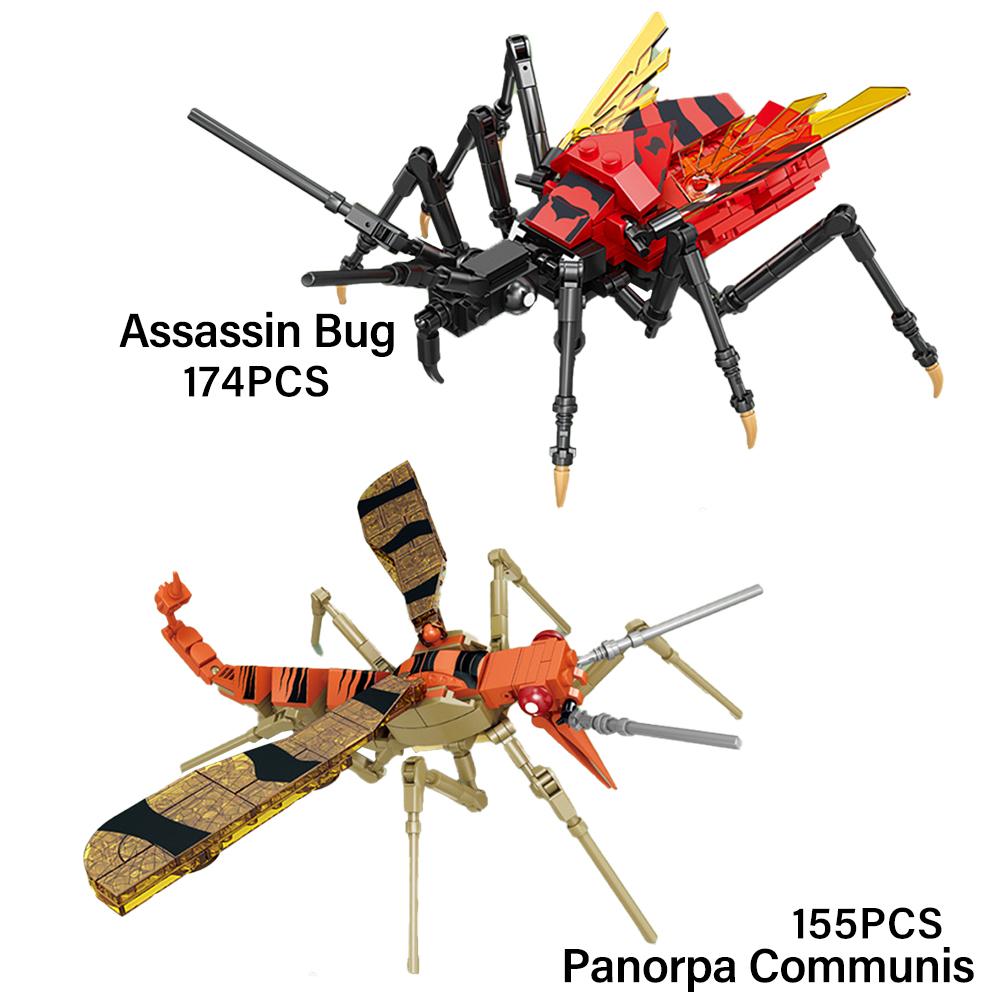 Mini Cockroach Puzzle Building Block Toys Create A Children's Insect World - Insect Ecological Park; Mini Particle Toy Gift