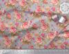 Soimoi Japan Crepe Satin Stoff Sjekk, Blader & Rose Blomstertrykk Sy Stoff meter 42 tommer