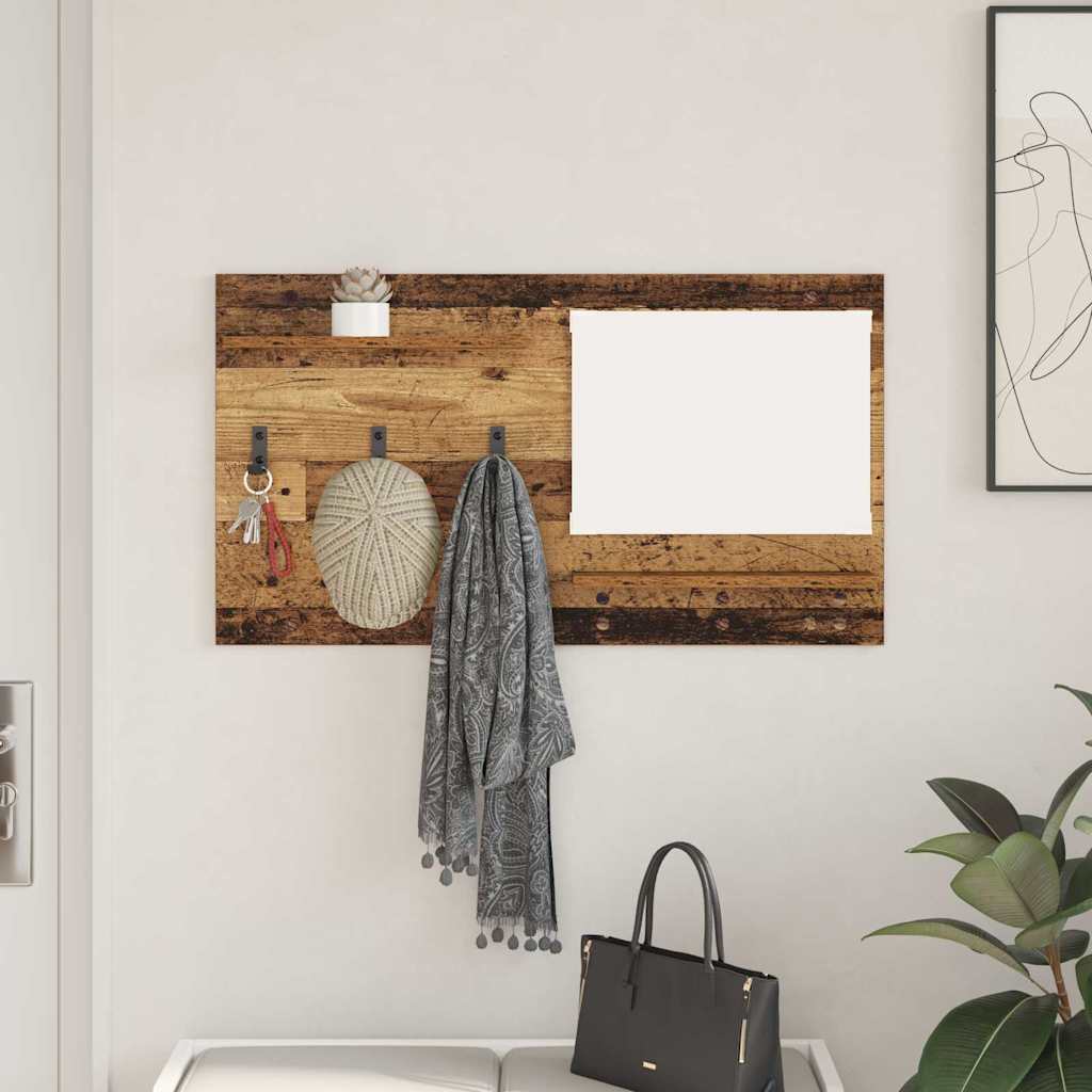 Wall Mounted Nightstand Reclaimed Wood Look 90 x 10 x 50 cm Engineered Wood