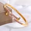 Starry Sky Silver Titanium Steel Bracelet for Women - High-End, Versatile, Full Diamond, Non-Fading Fashion Accessory