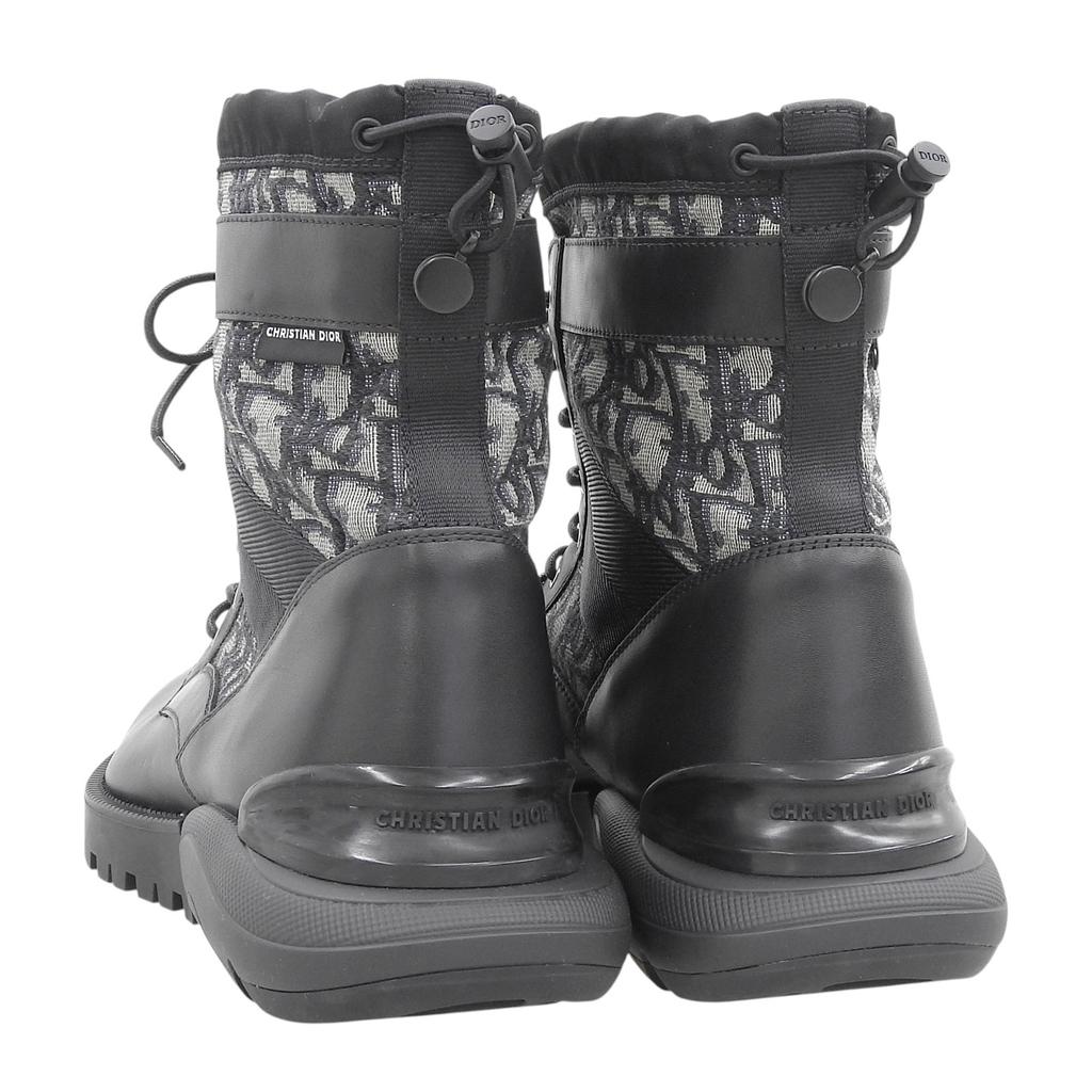 DIOR short boots Oblique High Top Combat black leather mens 41 Used