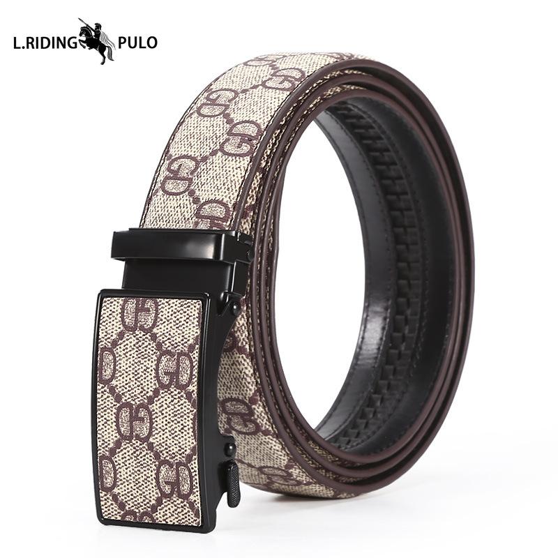 Cinto de Couro Masculino Negócios Combinação Total Cinto com Fivela Automática Cinto de Calças para Homens de Meia-idade e Jovens