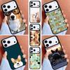Etui na telefon Corgi i bubble tea do iPhone 16e 15 14 13 12 17 Pro Max Plus Air 17pro Cover Coque