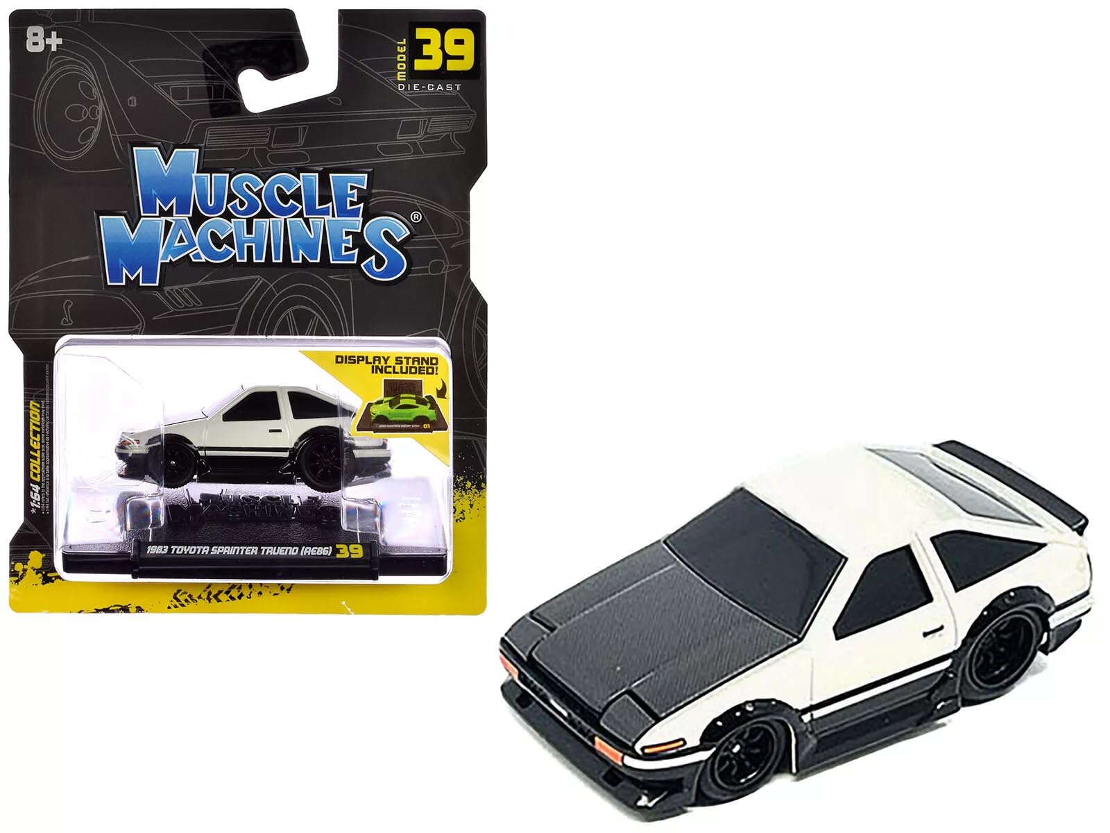 

Muscle Machines 1/64 Toyota Sprinter Trueno AE86 White/Black Muscle Machines TRUENO Hachiroku Diecast Car