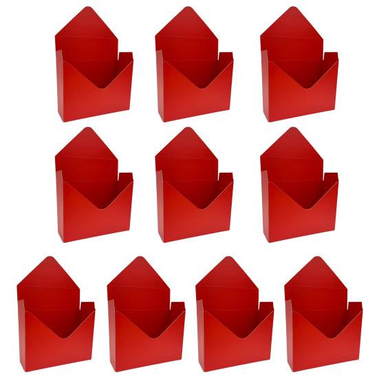10 Pcs Valentine's Day Floral Envelope Boxes Empty Florist Bouquet Packaging Box Folding Paper Envelope Gift Box for Party Flower Wrapping Supplies