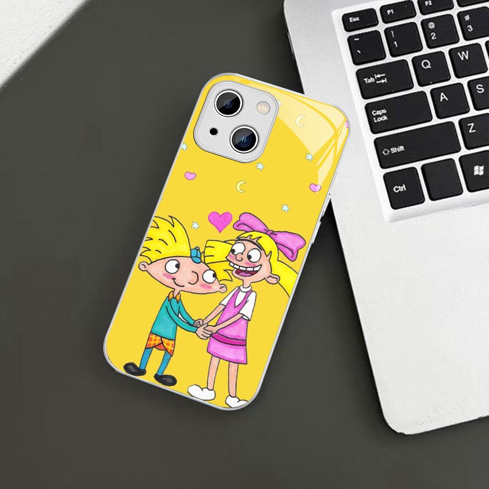

H-Hey A-Arnold Phone Case For iPhone 14 13 12 Mini 11 Pro XS Max X XR 14 Plus Tempered Glass Cover iphone 11pro max