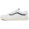 Old Skool 'Couro Branco Preto' VN0007NTYB2