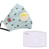 VRITRAZ Cotton Kids Children PM2.5 Washable And Reusable Anti Pollution Dust Face Mask With Replaceable Filter Bluebear