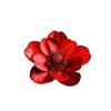 Christmas Tree Decoration: Red, Gold, Green Magnolia Fabric Flowers with Inserted Branches.