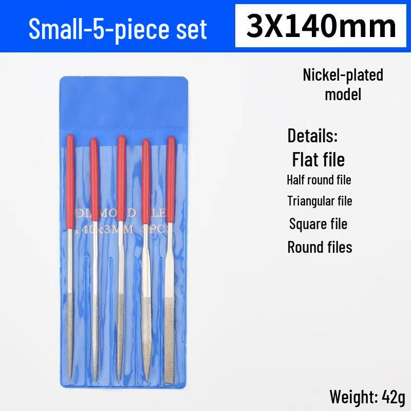 Multifunctional Steel File Set: Triangular, Half-Round, Round, Flat, Board, and Rasp Files