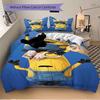 Minions Teamwork Adventure Print 3Pcs Bedding Setduvet Cover With 2 Bedropillowcase Home Birthday Gift