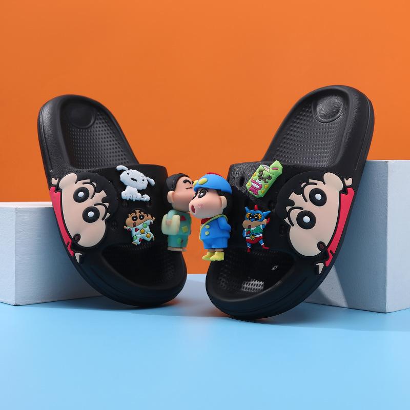 Crayon Shinchan Adorable Boys And Girls Slippers Trendy Summer Indoor Shoes Slide