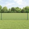 VidaXL Welded Fence with 11 Green U-Posts 0.6x25 M Steel 3336471