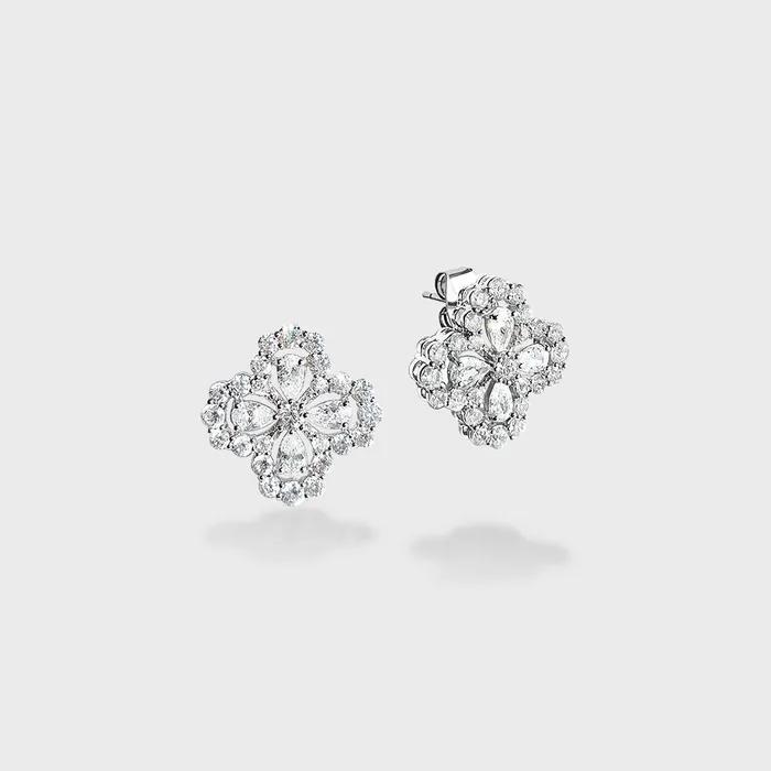 Raindrop Marquise Clover Earrings