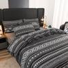 Soft Microfiber Duvet Cover Set Boho Chic Print Twin Full Queen King Size 3Pcs Black Comforter Cover