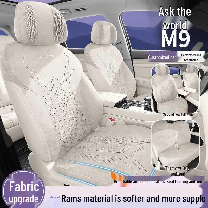 Wenjie M9 Wildleder Sitzkissen: Ganzjahres-, Atmungsaktive, Perforierte Abdeckungen