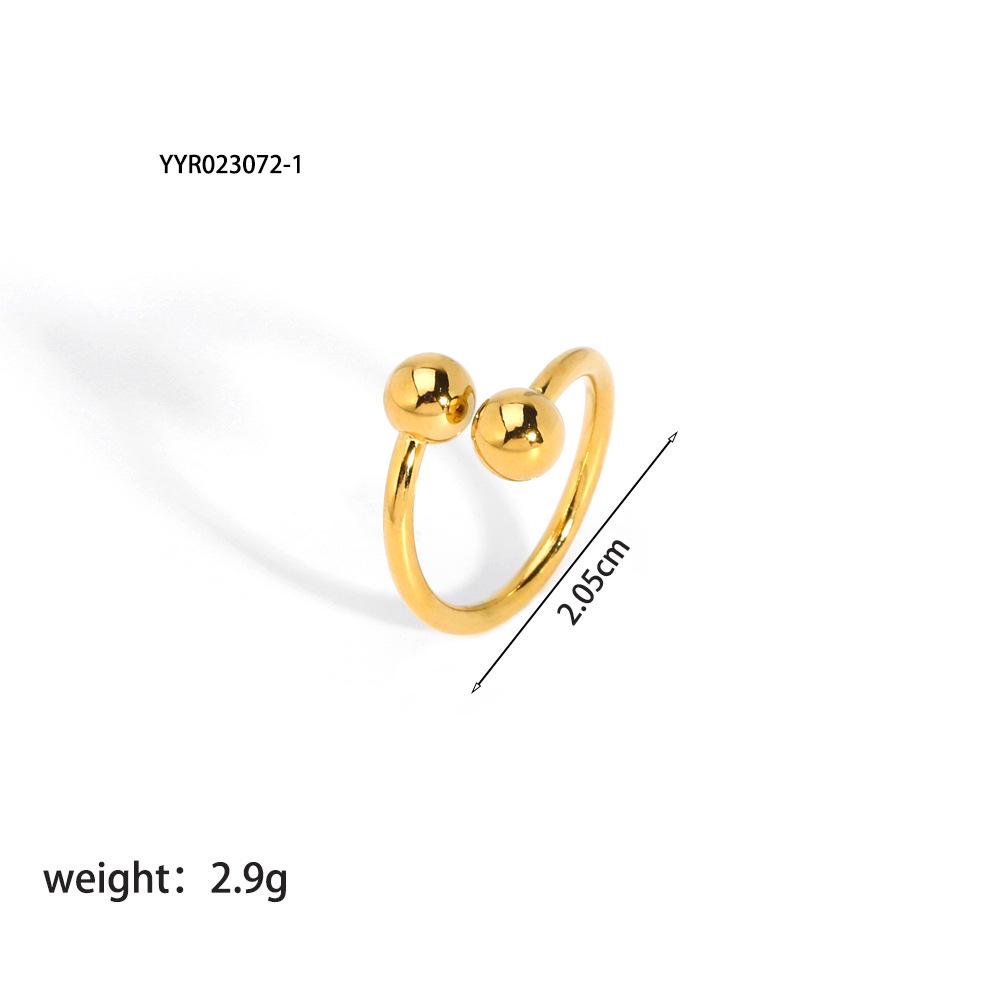 

Минималистичное золотое кольцо из нержавеющей стали с цирконием в форме шара для женщин Adjustable