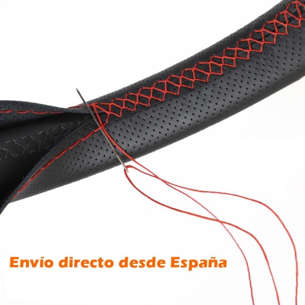 Microfiber Leather Auto Steering Wheel Protector Hand-Stitched Steering Wheel Cover Most Vehicles