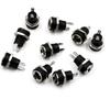 10-pack DC Power Socket Female Panel Mount Connector 5.5 Mm 2.1 Mm Plug Adapter 2 Terminal Types