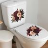 Rose-shaped Bathroom Toilet and Toilet Stickers for Home Beautification