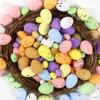1,8/2,5/3/4 cm Ostereier DIY Schaum Ostern Dekoration Kranz Zubehör Bunte Osterei Ornamente Liefert