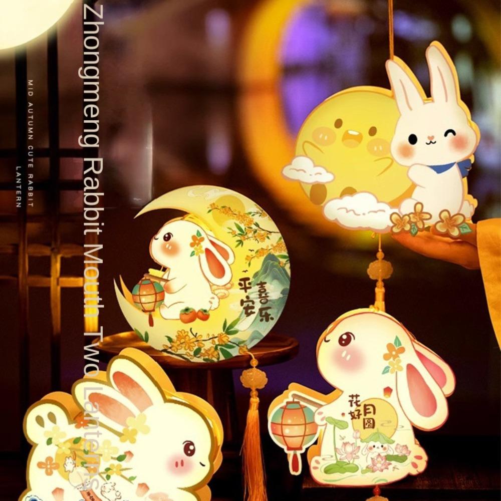 Waterproof Festival Lantern Material Pack Chinese Rabbit Lantern  Moon Festival