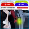 4PCS/set Car Reflective Strips Warning Badge 3D Stickers Styling For Opel Astra C G H Insignia J K Zafira B Corsa Vectra C Corsa C