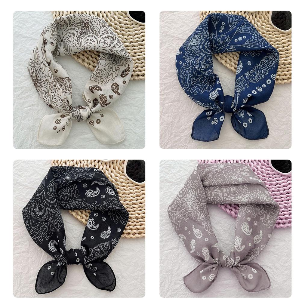 Stilvolle Party-Bandanas Taschentuch Vielseitig Tasche Vintage Quadratisches Kopftuch für Sport und Freizeit