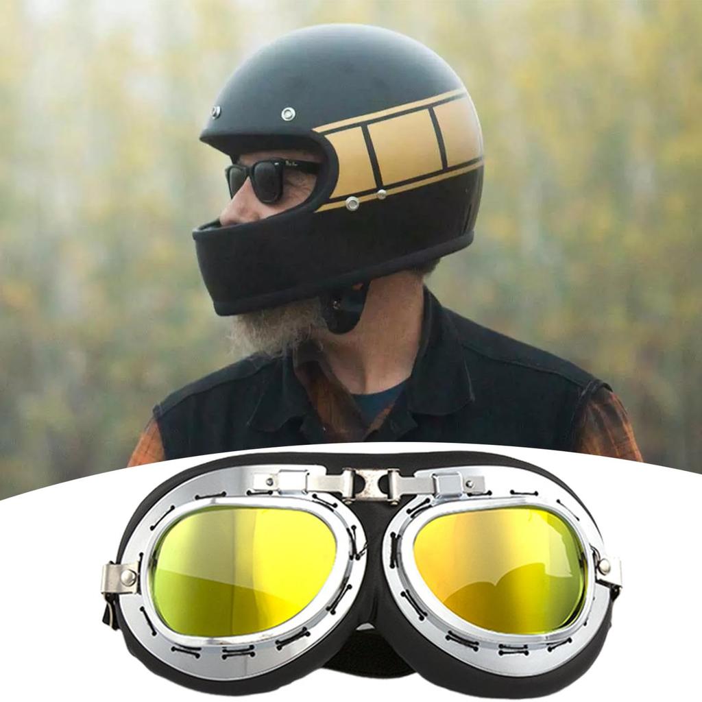 Riding Goggles - Windproof Motorcycle Riding Eyewear with Adjustable Strap | Dustproof Motorcycle Goggles