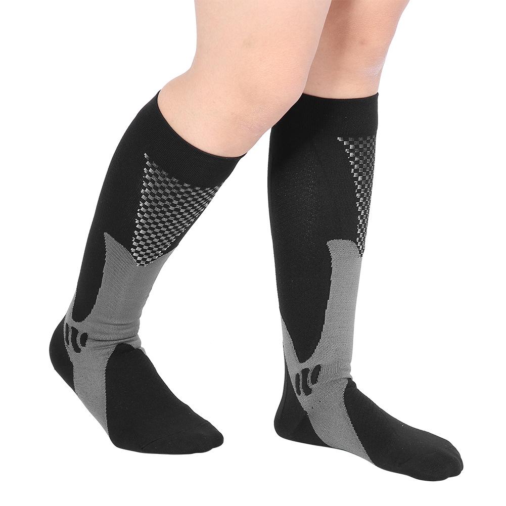 

Унисекс Компрессионные носки Эластичные чулки для поддержки ног для путешествий, перелетов, спорта Черные LXL S/M чёрный