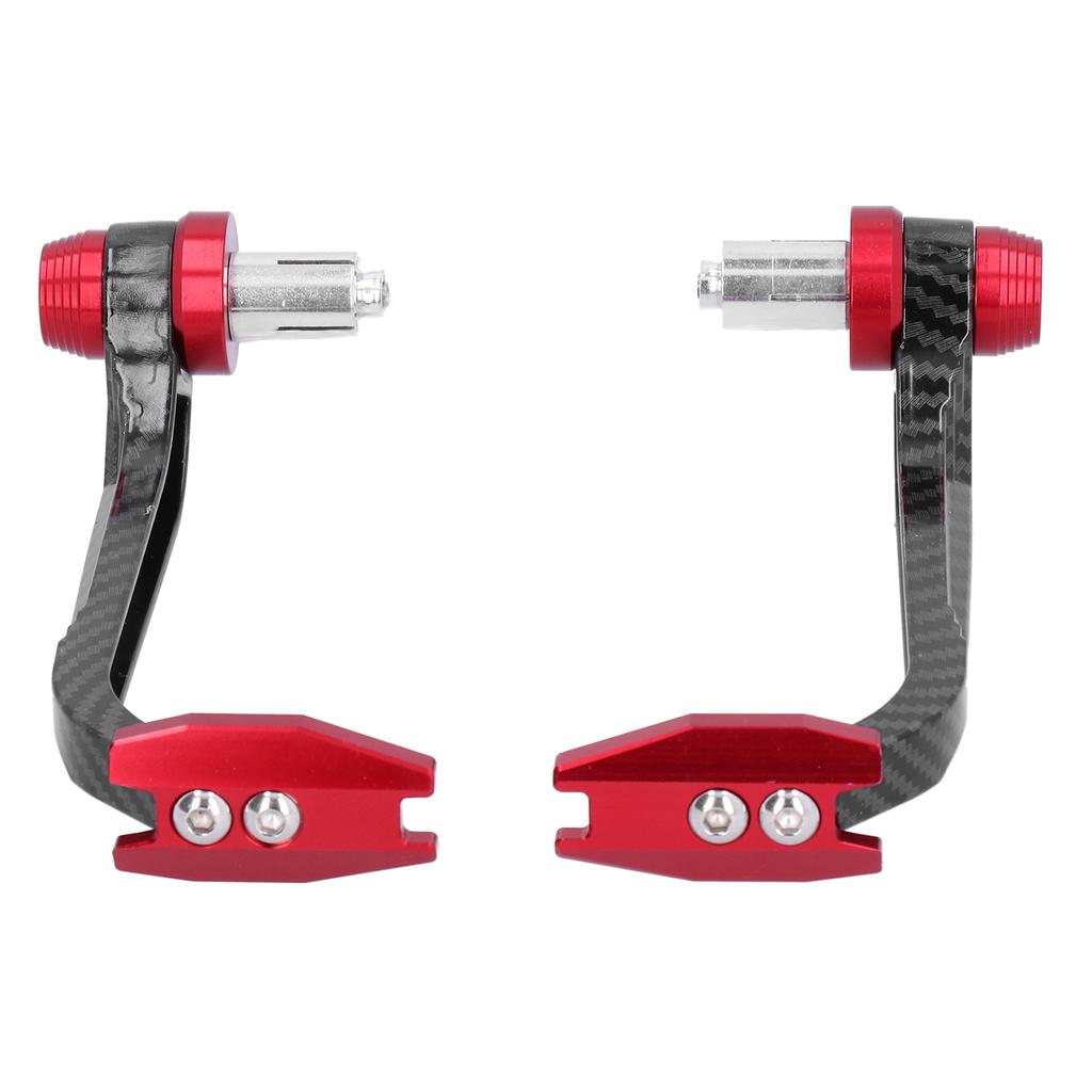 Motorrad Lenkerschutz Carbonfaser-Stil Aluminiumlegierung Universal 22mm0.87inRot