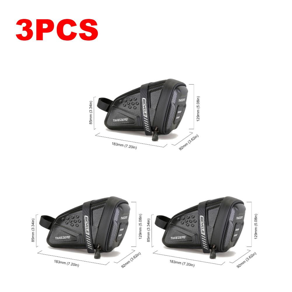 1-5PCS 1L Bicycle Saddle Bag Waterproof MTB Road Bike Saddle Bag EVA Hard Shell Refletive Pouch Bag Outdoor Cycling Accessories