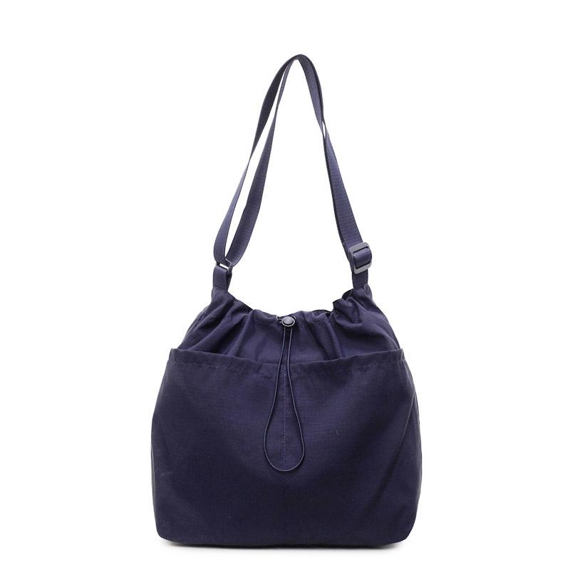 New Student Messenger Bag Large-capacity Work Nylon Bag Pumping Strap Shoulder Bag Tote Bag Casual Women's Bag