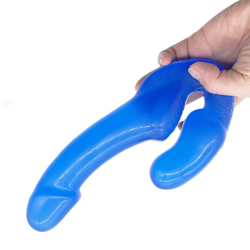 Strapless Strapon Dildo No Vibrator Female Double G Spot Adult Sex Toys For Women Couple Silicone Anal Prostate Massager