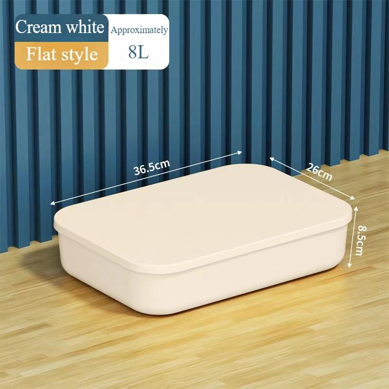 

Ящик для хранения с крышкой, тонкий хлопковый органайзер для одеял, контейнер для спальни, пылезащитные коробки для косметики, ящик для хранения рабочего стола в общежитии, домашний ящик для хранения