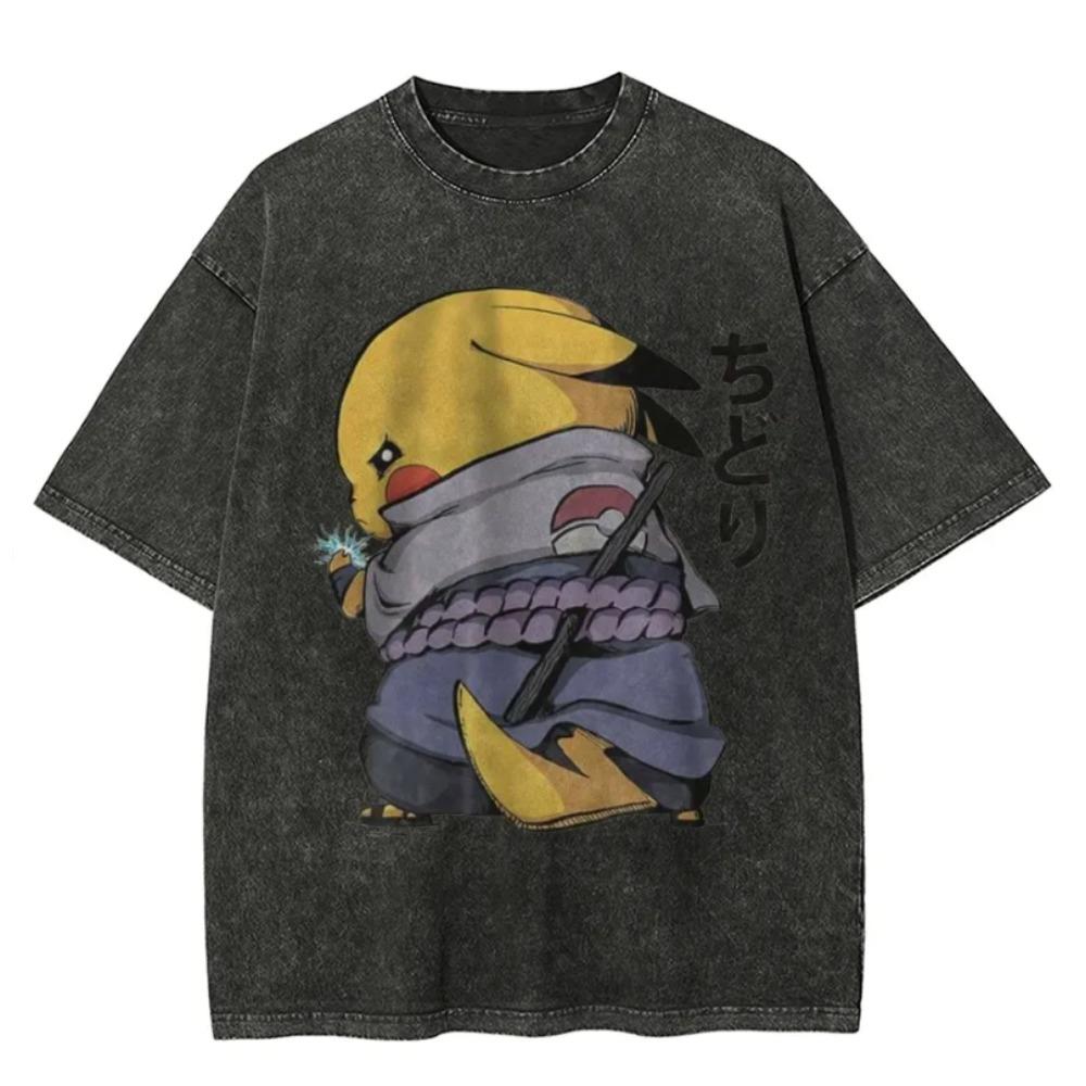 Character Printed Men's Summer Trendy Casual Wear Street Style Anime Printed Cotton T-shirt