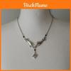 Vintage Gothic Tarot Card Pendant Necklace With Letter Charms For Fashion Accessory