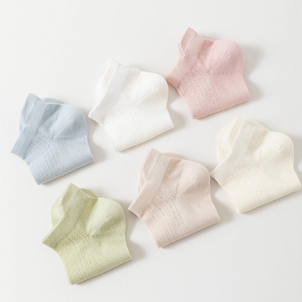 5 Pairs Women's Spring and Summer Boneless Ear Lifting Thin Sweat Non-slip Non-shedding Boat Socks