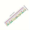 Colorful Floral Plastic Ruler - Perfect for Office & School Supplies, Stationery Gift Packaging