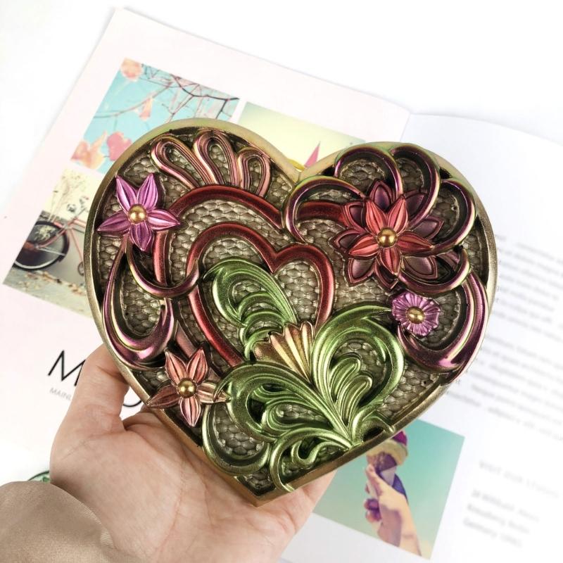 Creative Heart Shaped Flower Silicone Mold Easy To Use for Handmade Soap, Resin, and Cake Decoration DIY Craft Too