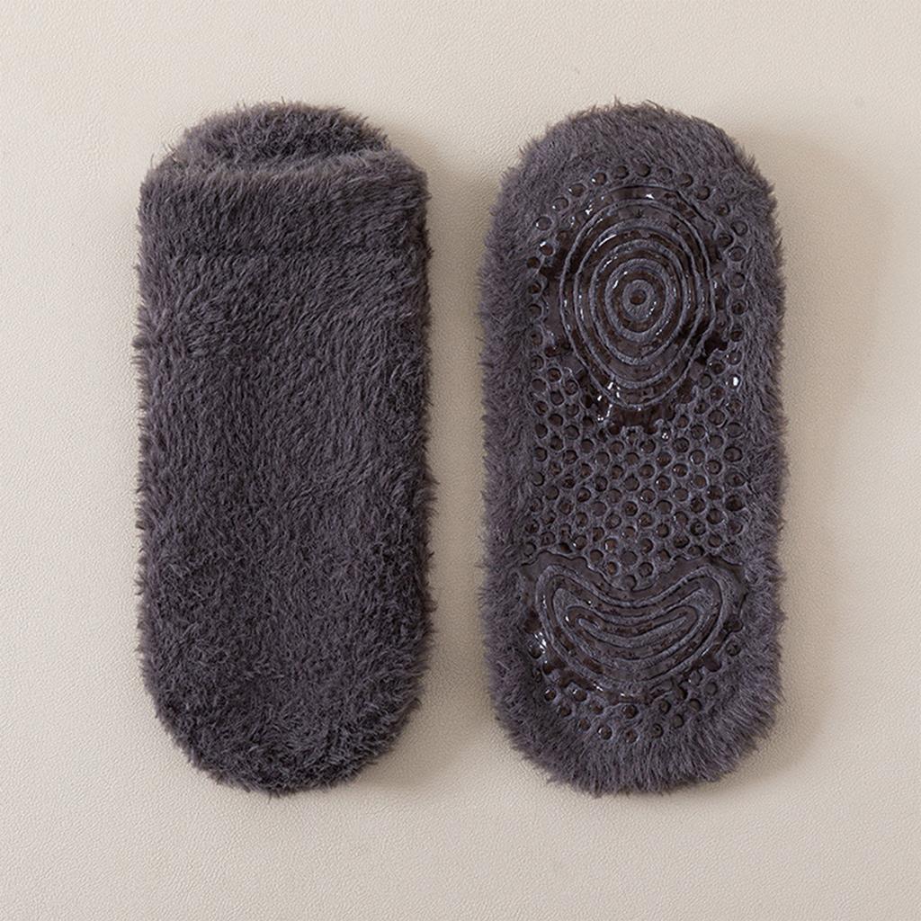 Men's Thick Warm Lined Non-Shedding - Short Floor Socks for Indoor Sleep and